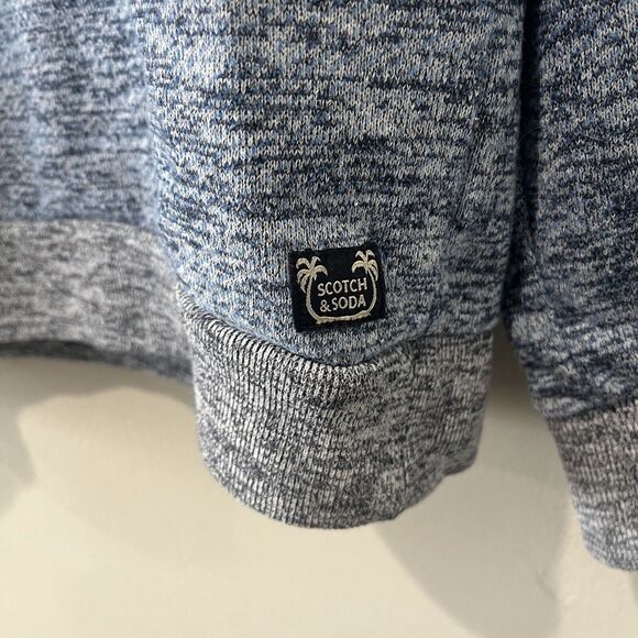 Scotch And Soda Sweatshirt Men’s Large Off The Grid Crewneck Blue Heathered - Picture 5 of 8